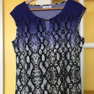 Calvin Klein LARGE Size Ombre Animal Print Top